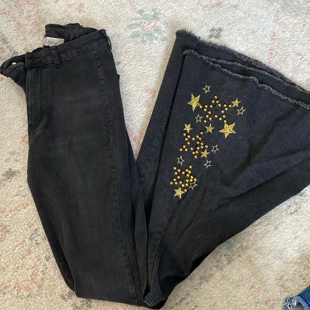 Altard State Bell Bottom Jeans XS Star Design
